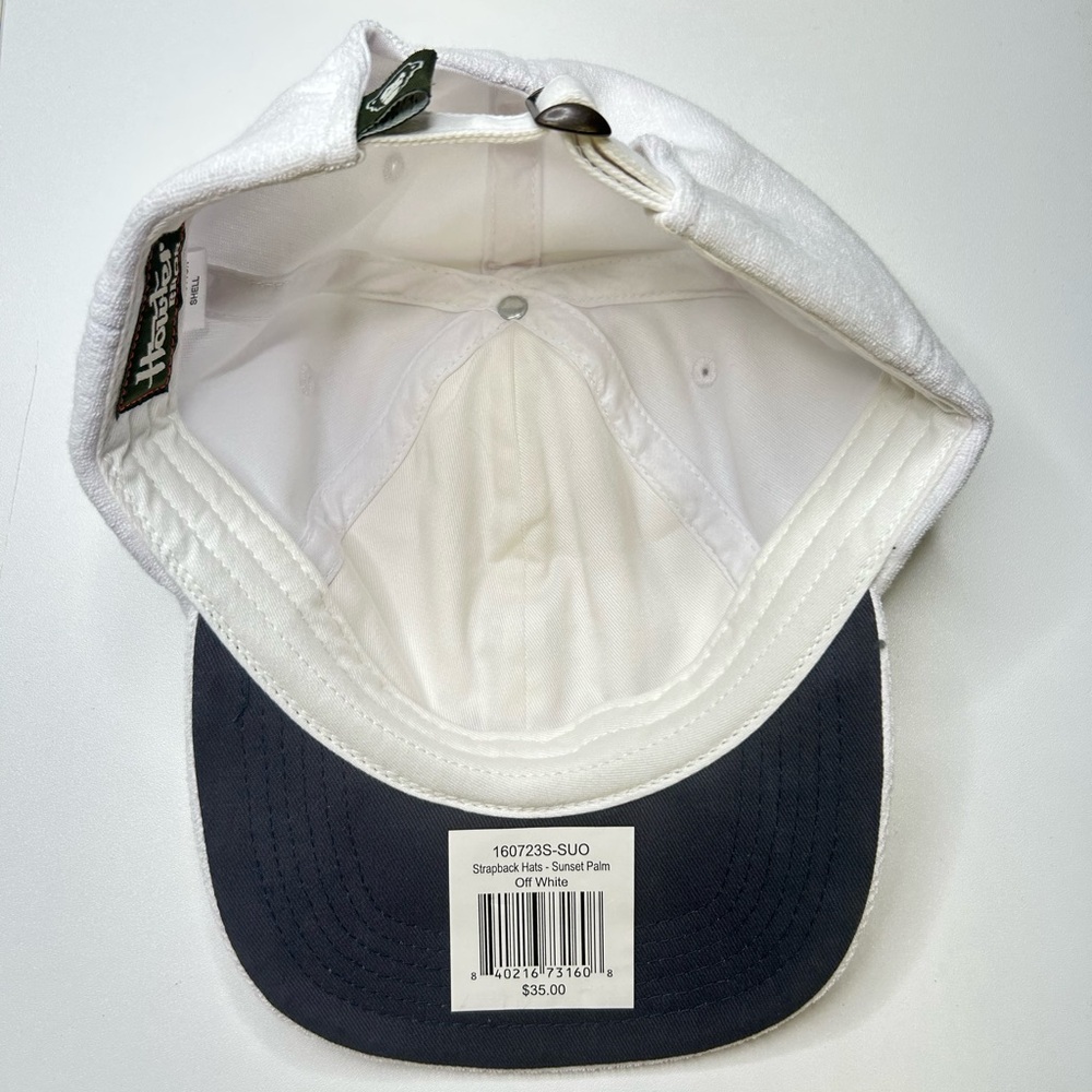 Howler Brothers NWT StrapBack Hat Sunset Palm White Terry Cloth Beach Resortwear - Picture 10 of 12